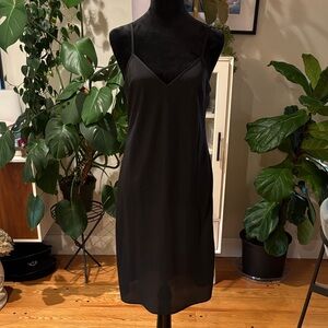 Anthropologie Elegant Black Slip Dress
